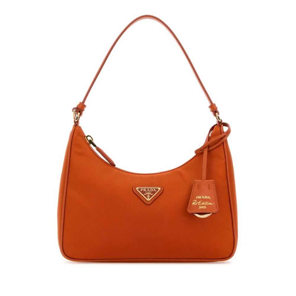 Prada Women Orange Re-Nylon Prada Re-Edition 2005 Shoulder Bag